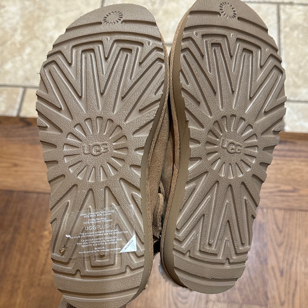 UGG Tan Suede Slip-On Shoes - Picture 4 of 11